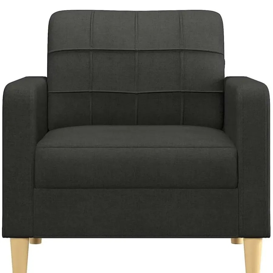 Fauteuils-vidaXL - Fauteuil - Zwart - Stof - 60 cm