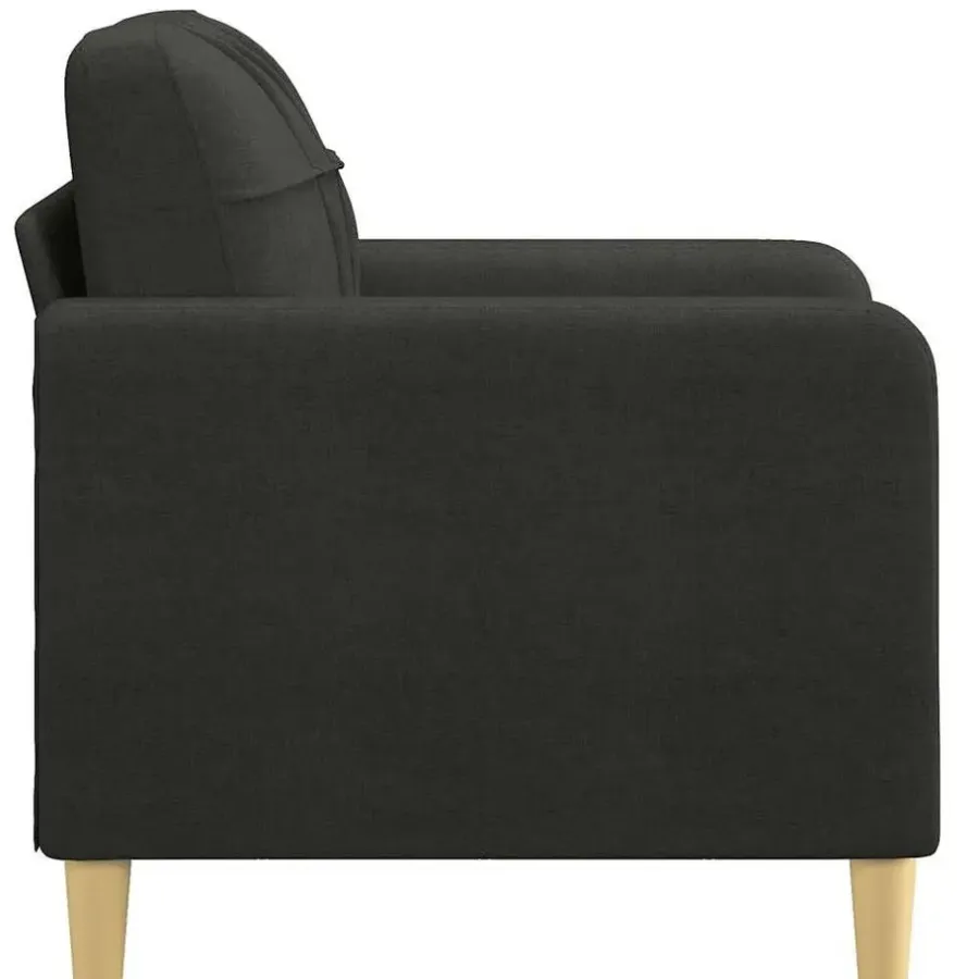 Fauteuils-vidaXL - Fauteuil - Zwart - Stof - 60 cm