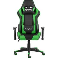 vidaXL - Gamingstoel - Groen - PVC
