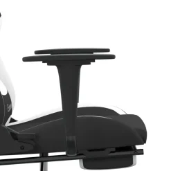Gamestoelen-vidaXL - Gamingstoel - Wit - Stof