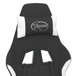 Gamestoelen-vidaXL - Gamingstoel - Wit - Stof