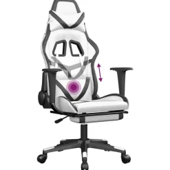 vidaXL - Gamingstoel - Wit - Kunstleer