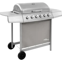 Barbecues En Accessoires-vidaXL - Gasbarbecue-grill - Zilver - Staal