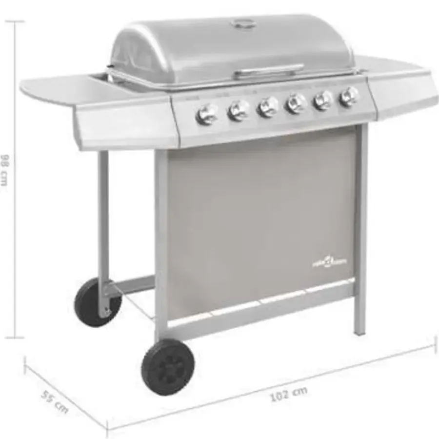 Barbecues En Accessoires-vidaXL - Gasbarbecue-grill - Zilver - Staal