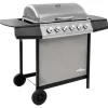 Barbecues En Accessoires-vidaXL - Gasbarbecue-grill - Zilver - Staal