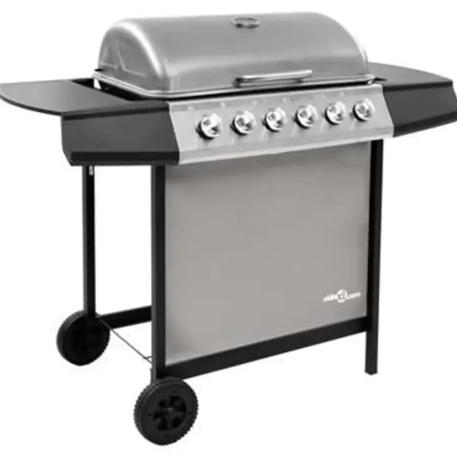 Barbecues En Accessoires-vidaXL - Gasbarbecue-grill - Zilver - Staal