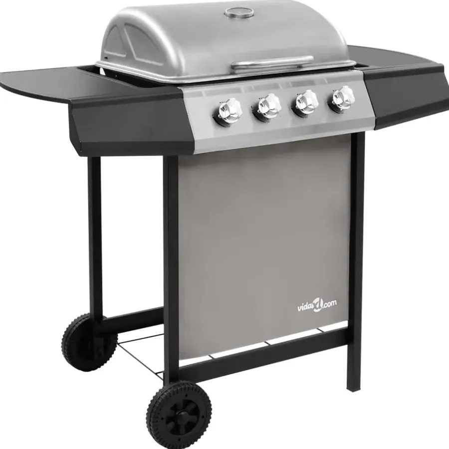 Barbecues En Accessoires-vidaXL - Gasbarbecue-grill - Zilver - Staal