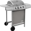 Barbecues En Accessoires-vidaXL - Gasbarbecue-grill - Zilver - Staal