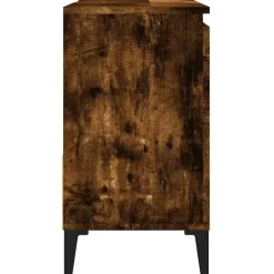 vidaXL - Gerookt eiken Wastafelonderkast - 1 deur 2 lades - Hout - 65x33x60 cm
