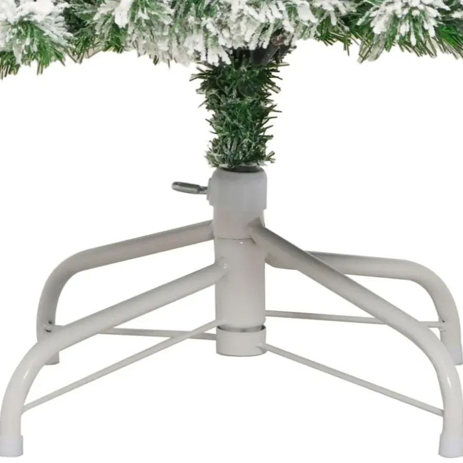 vidaXL - Gescharnierde Kunstkerstboom - Wit - 210 cm