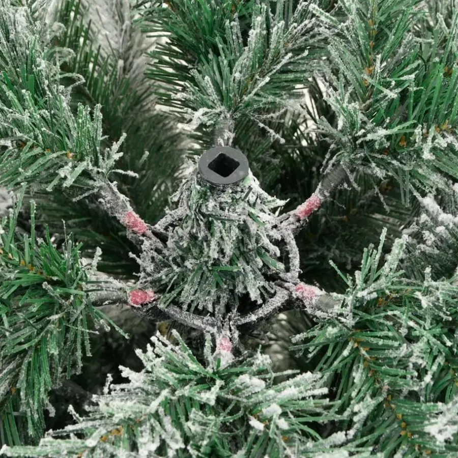 vidaXL - Gescharnierde Kunstkerstboom - Wit - 210 cm