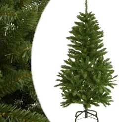 Kerstbomen-vidaXL - Gescharnierde Kunstkerstboom - Groen - 120 cm