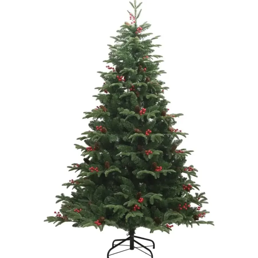 vidaXL - Gescharnierde Kunstkerstboom - Groen - 210 cm