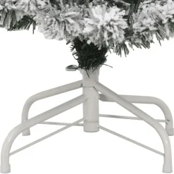 Kerstbomen-vidaXL - Gescharnierde Kunstkerstboom - Wit - 120 cm