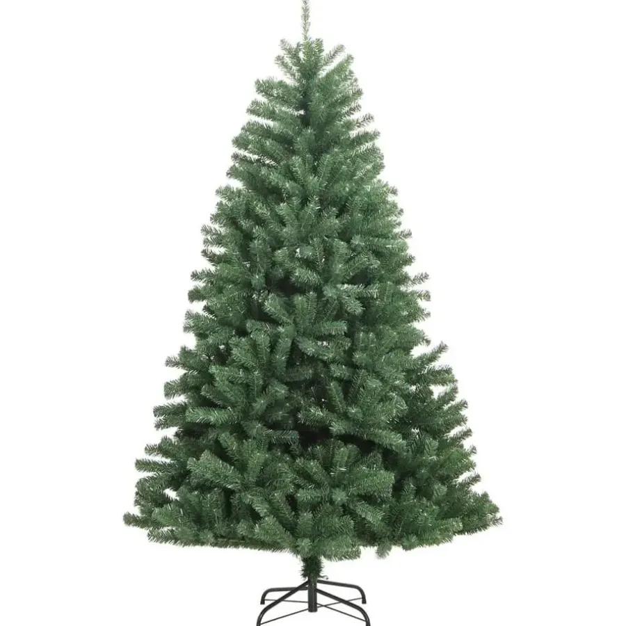 Kerstbomen-vidaXL - Gescharnierde Kunstkerstboom - Groen - 180 cm