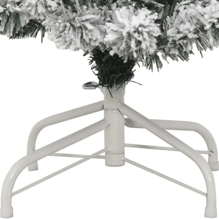 Kerstbomen-vidaXL - Gescharnierde Kunstkerstboom - Wit - 150 cm