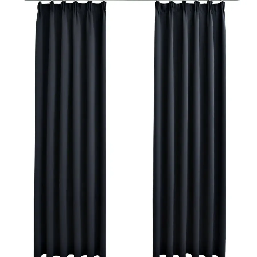 vidaXL - Gordijn - Antraciet - Stof - 140 x 225 cm
