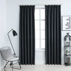 Kant &Amp; Klaar Gordijnen-vidaXL - Gordijn - Antraciet - Stof - 140 x 245 cm - 2 stuks