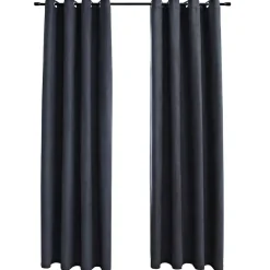 Kant &Amp; Klaar Gordijnen-vidaXL - Gordijn - Antraciet - Stof - 140 x 175 cm