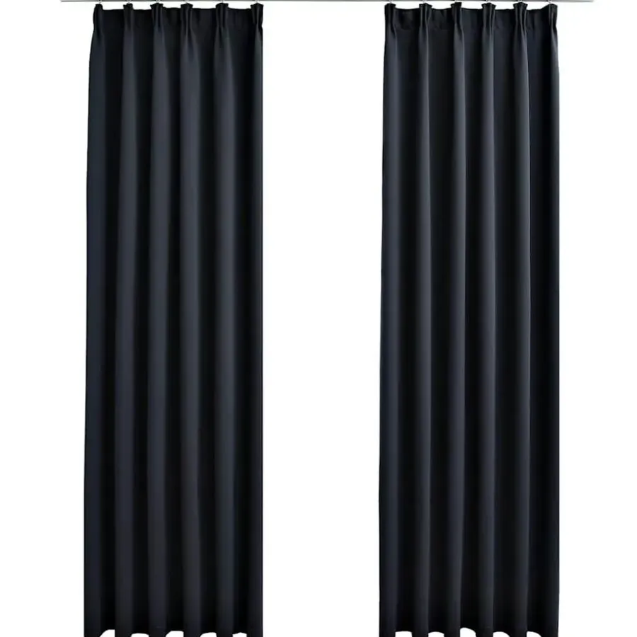 Kant &Amp; Klaar Gordijnen-vidaXL - Gordijn - Antraciet - Stof - 140 x 175 cm