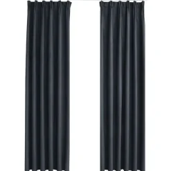 vidaXL - Gordijn - Antraciet - Stof - 140 x 225 cm - 2 stuks