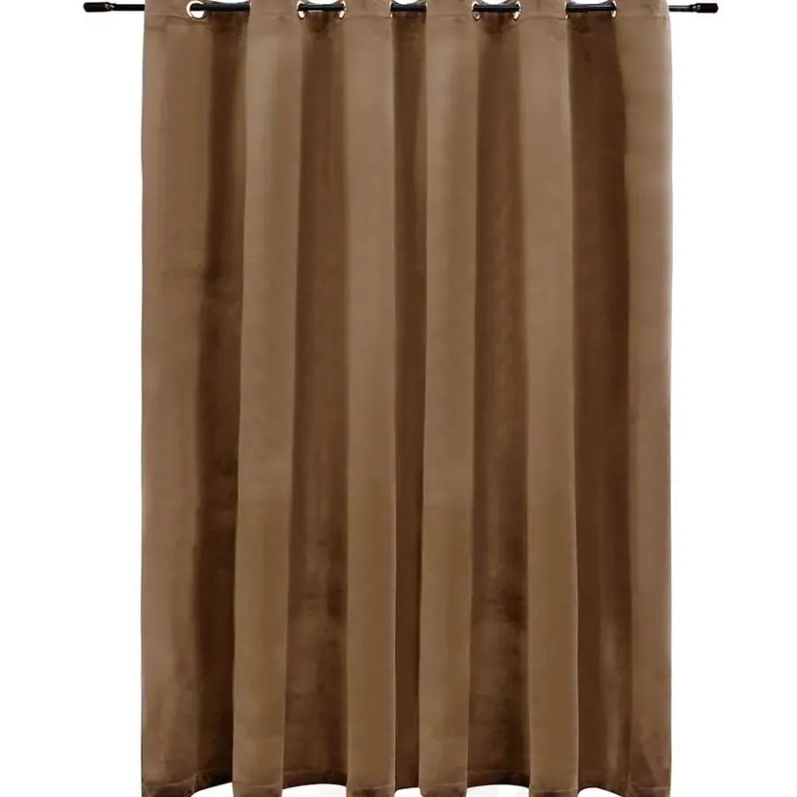 Kant &Amp; Klaar Gordijnen-vidaXL - Gordijn - Beige - Fluweel