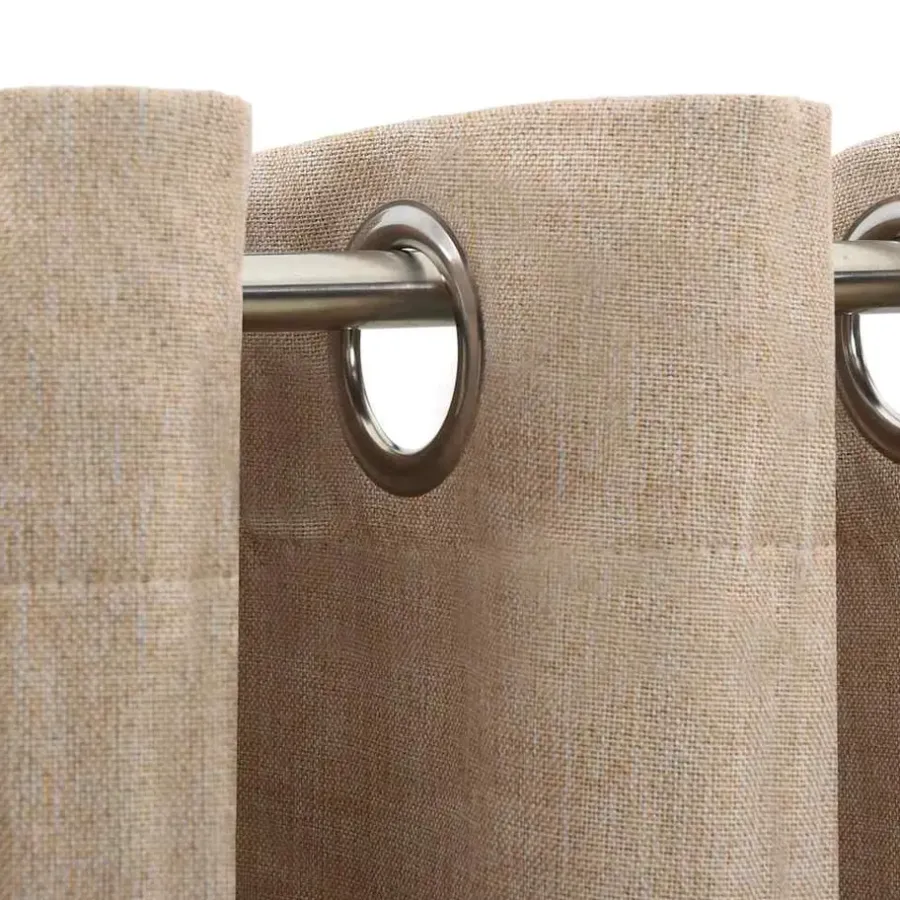 Gordijnen|Kant &Amp; Klaar Gordijnen-vidaXL - Gordijn - Beige - Stof - 140 x 175 cm - 2 stuks