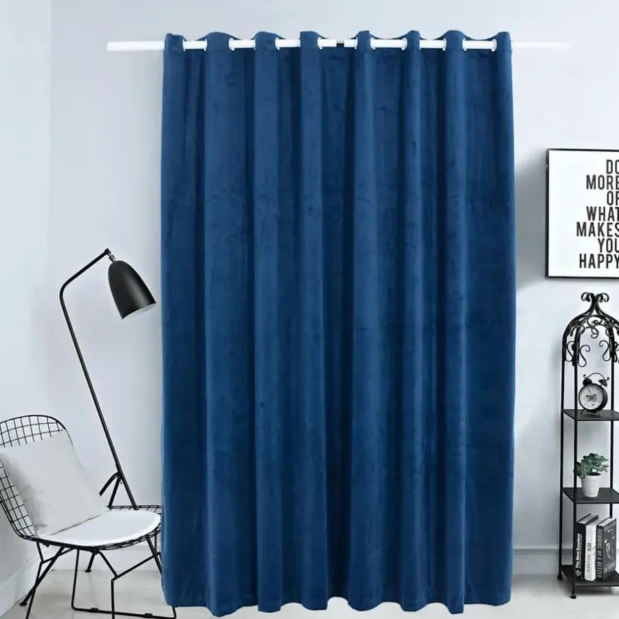 Gordijnen|Kant &Amp; Klaar Gordijnen-vidaXL - Gordijn - Blauw - Fluweel