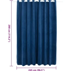 Gordijnen|Kant &Amp; Klaar Gordijnen-vidaXL - Gordijn - Blauw - Fluweel