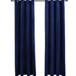 Kant &Amp; Klaar Gordijnen-vidaXL - Gordijn - Blauw - Fluweel - 140 x 245 cm - 2 stuks