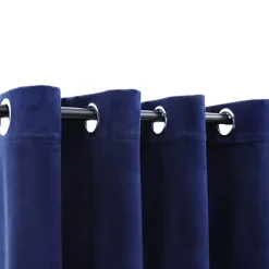 Gordijnen|Kant &Amp; Klaar Gordijnen-vidaXL - Gordijn - Blauw - Fluweel - 140 x 175 cm - 2 stuks
