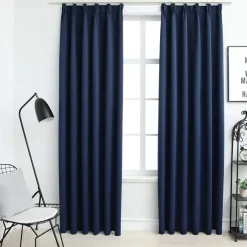 Kant &Amp; Klaar Gordijnen-vidaXL - Gordijn - Blauw - Stof - 140 x 225 cm
