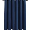 vidaXL - Gordijn - Blauw - Stof