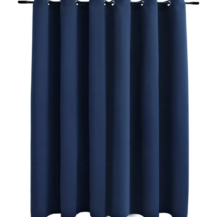 vidaXL - Gordijn - Blauw - Stof