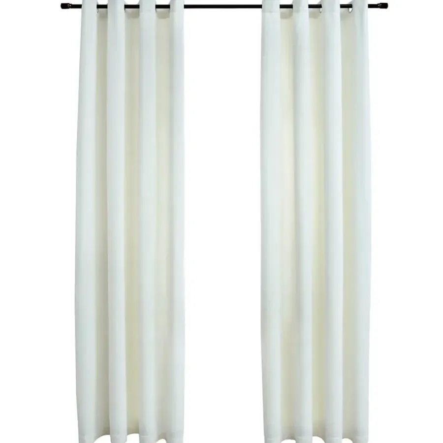 Kant &Amp; Klaar Gordijnen-vidaXL - Gordijn - Crème - Fluweel - 140 x 225 cm - 2 stuks