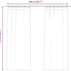 Kant &Amp; Klaar Gordijnen-vidaXL - Gordijn - Crème - Fluweel - 140 x 175 cm - 2 stuks