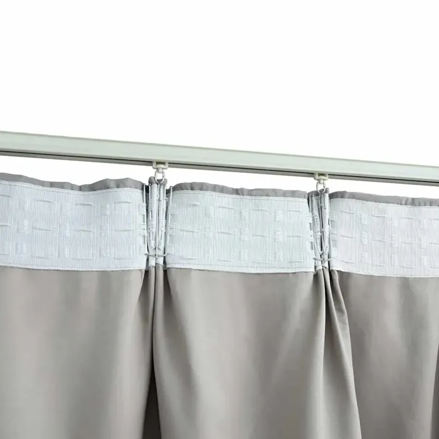 vidaXL - Gordijn - Grijs - Stof - 140 x 245 cm - 2 stuks