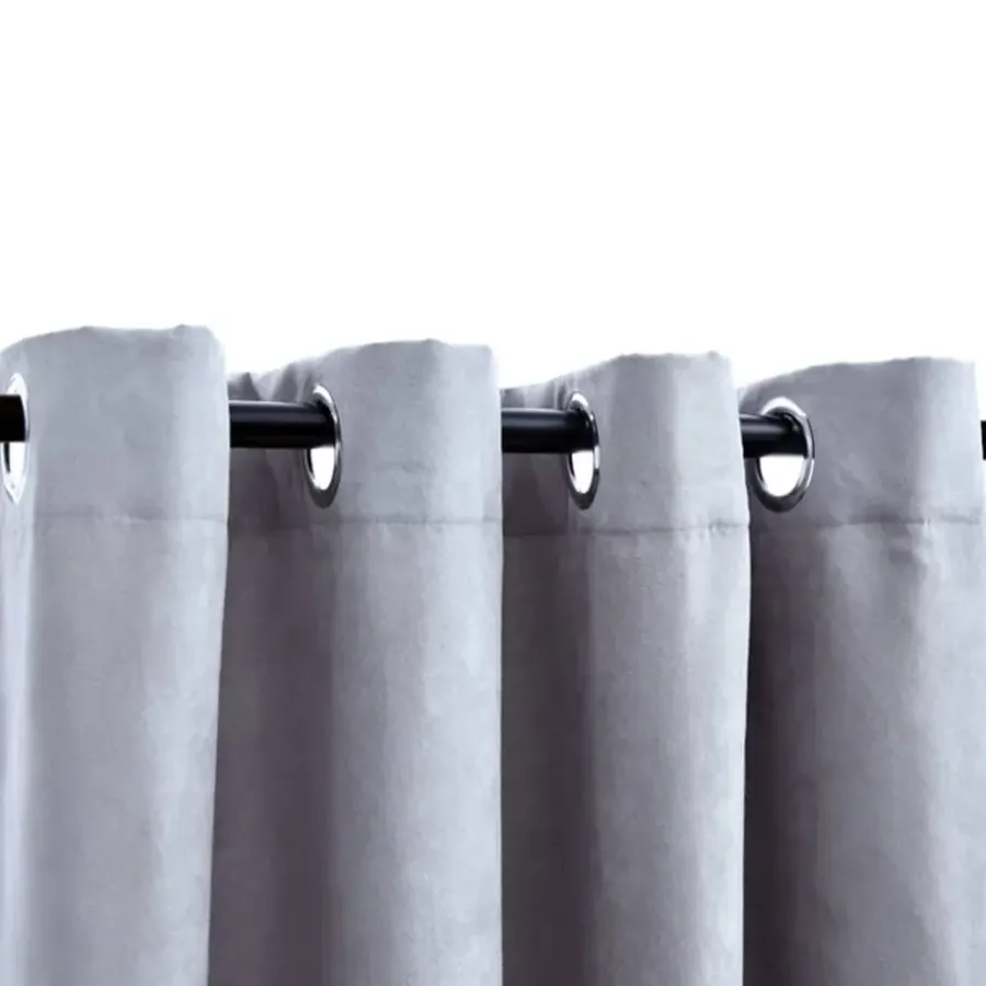 Kant &Amp; Klaar Gordijnen-vidaXL - Gordijn - Grijs - Stof - 140 x 175 cm - 2 stuks