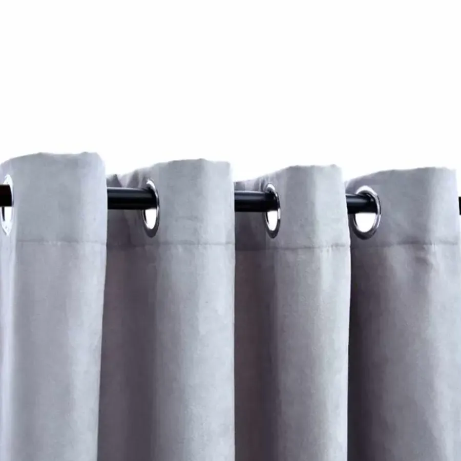 Kant &Amp; Klaar Gordijnen-vidaXL - Gordijn - Grijs - Stof - 140 x 245 cm - 2 stuks