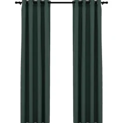 Kant &Amp; Klaar Gordijnen-vidaXL - Gordijn - Groen - Stof - 140 x 225 cm - 2 stuks