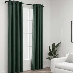 Kant &Amp; Klaar Gordijnen-vidaXL - Gordijn - Groen - Stof - 140 x 225 cm - 2 stuks