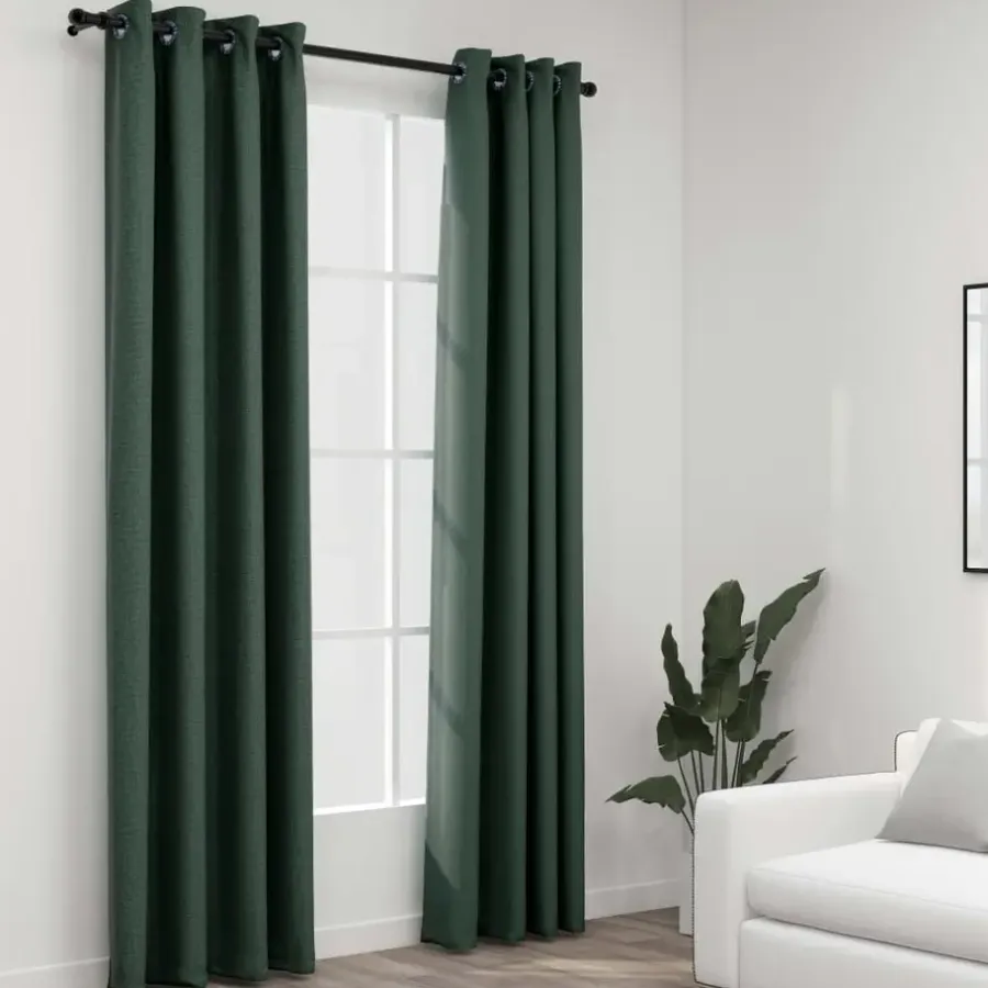 Kant &Amp; Klaar Gordijnen-vidaXL - Gordijn - Groen - Stof - 140 x 225 cm - 2 stuks