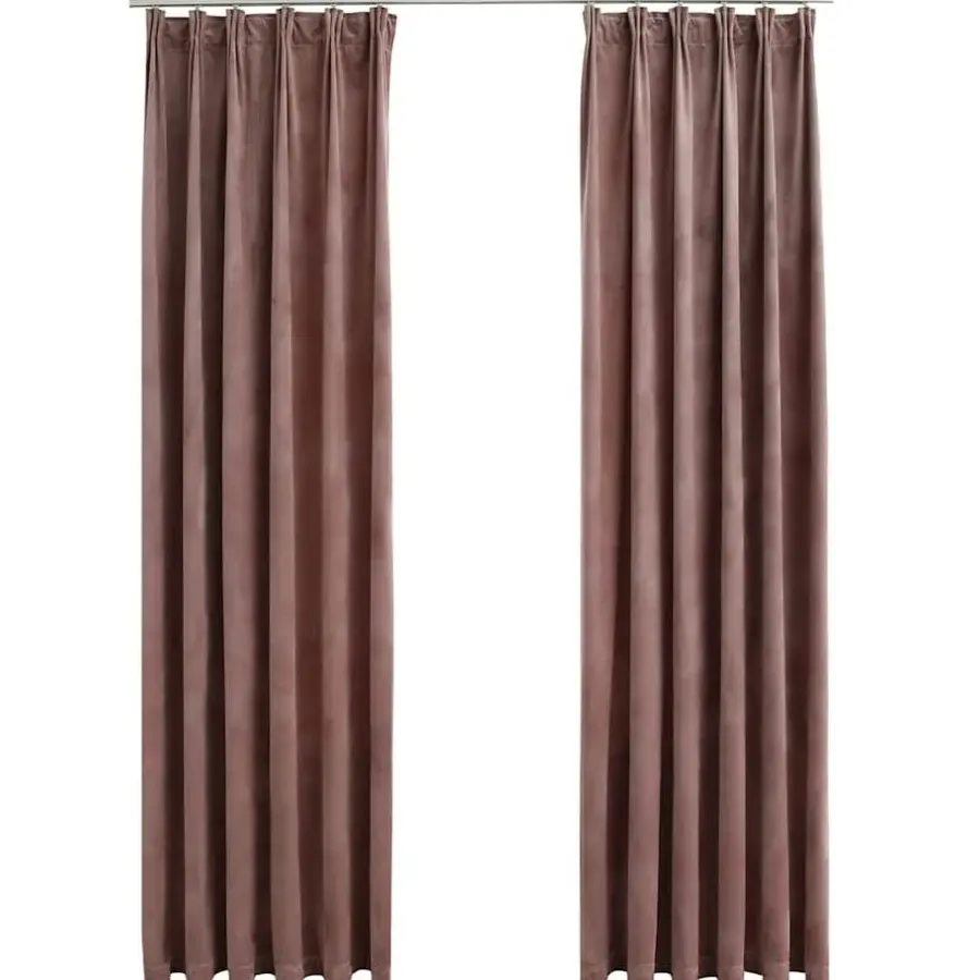 Kant &Amp; Klaar Gordijnen-vidaXL - Gordijn - Roze - Fluweel - 140 x 245 cm - 2 stuks