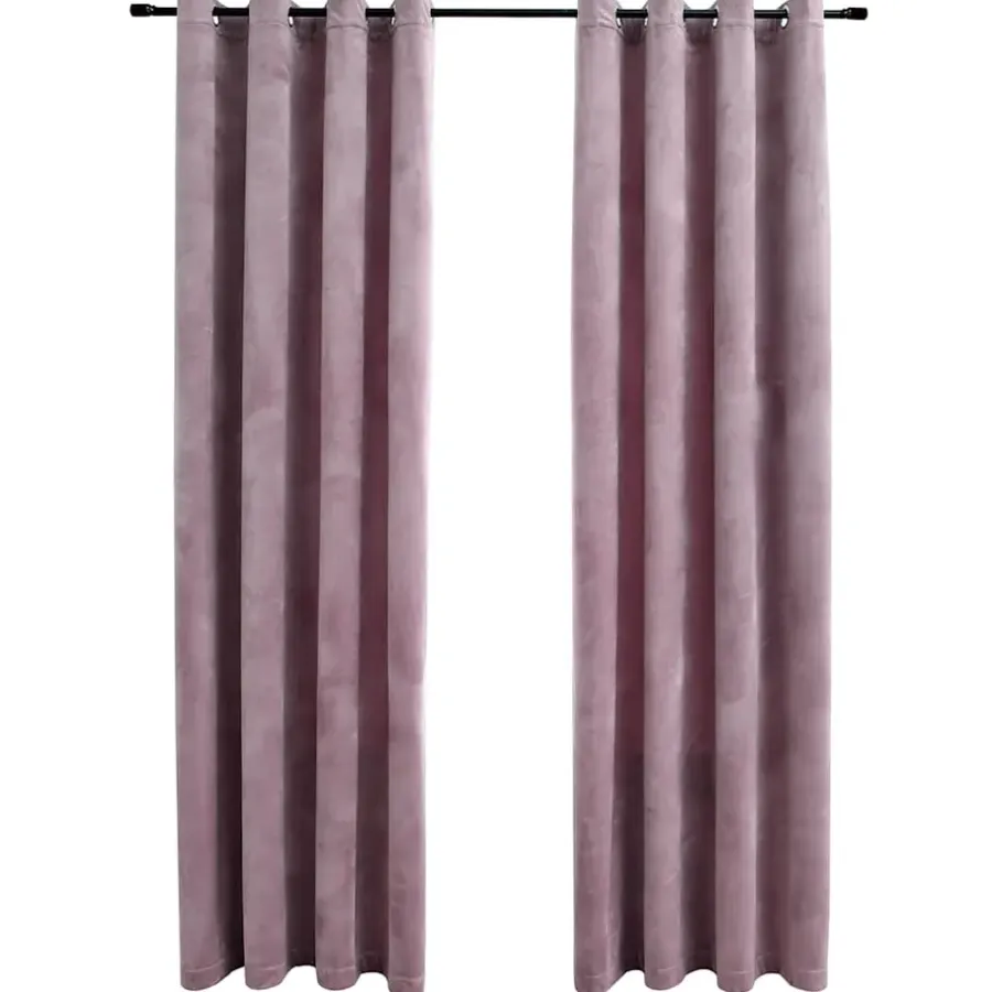 Kant &Amp; Klaar Gordijnen-vidaXL - Gordijn - Roze - Fluweel - 140 x 225 cm - 2 stuks