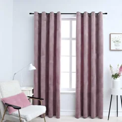 Kant &Amp; Klaar Gordijnen-vidaXL - Gordijn - Roze - Fluweel - 140 x 225 cm - 2 stuks