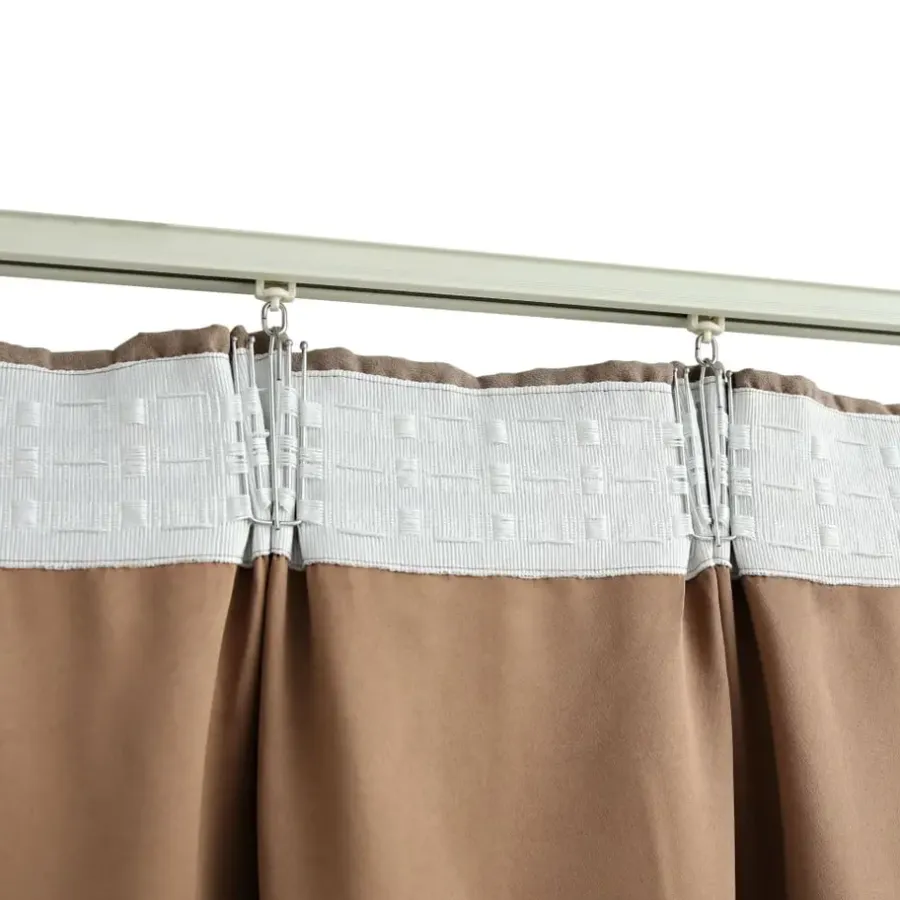 Gordijnen|Kant &Amp; Klaar Gordijnen-vidaXL - Gordijn - Taupe - Stof - 140 x 225 cm - 2 stuks