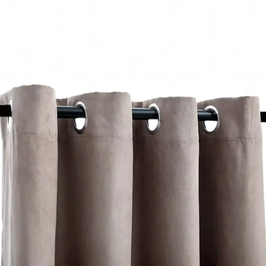Kant &Amp; Klaar Gordijnen-vidaXL - Gordijn - Taupe - Stof - 140 x 225 cm - 2 stuks