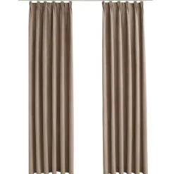 Kant &Amp; Klaar Gordijnen-vidaXL - Gordijn - Taupe - Stof - 140 x 245 cm - 2 stuks