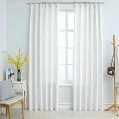 Kant &Amp; Klaar Gordijnen-vidaXL - Gordijn - Wit - Stof - 140 x 245 cm - 2 stuks