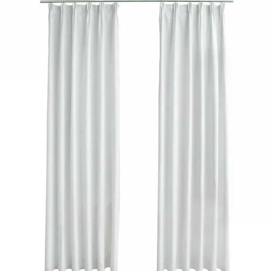 Kant &Amp; Klaar Gordijnen-vidaXL - Gordijn - Wit - Stof - 140 x 175 cm - 2 stuks